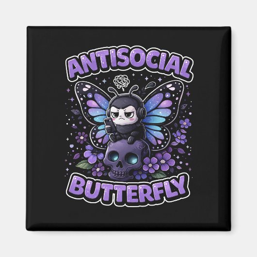Antisocial Butterfly Magneet (Voorkant)