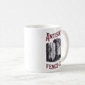 Antisocial Fence Club - Grappig Sarcastisch Ontwer Koffiemok (Voorkant rechts)