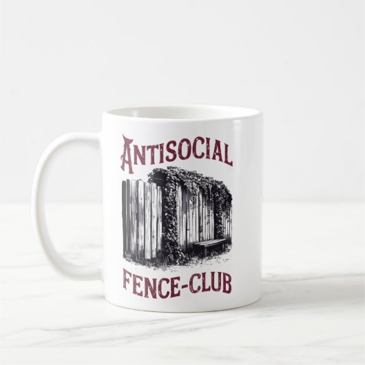 Antisocial Fence Club - Grappig Sarcastisch Ontwer Koffiemok (Links)