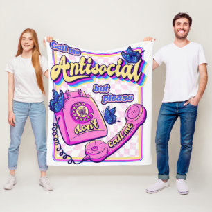 AntiSocial Fleece Deken