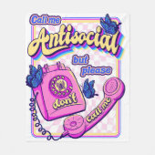 AntiSocial Fleece Deken (Voorkant)