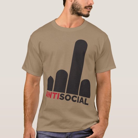 Antisocial girl t-shirt (Voorkant)