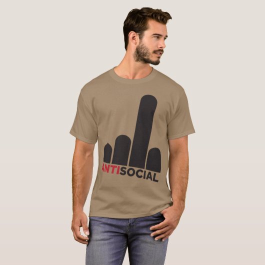 Antisocial girl t-shirt (Voorkant volledig)