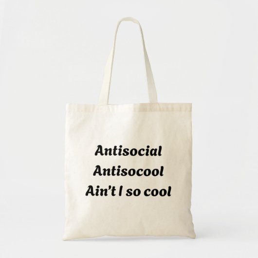 Antisociale Antisocool Is Niet Grappig Introvert Q Tote Bag (Voorkant)