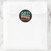 Antisociale Boek Club Ronde Sticker (Tas)
