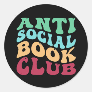 Antisociale Boek Club Ronde Sticker