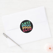 Antisociale Boek Club Ronde Sticker (Envelop)