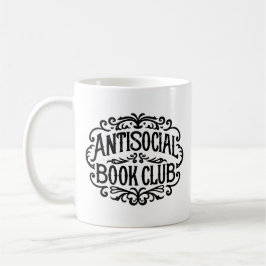 Antisociale boekenclub introvert lezer koffiemok
