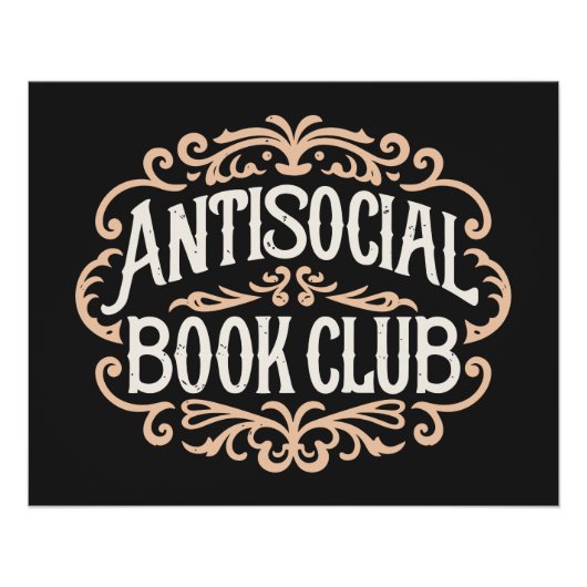 Antisociale boekenclub perfect poster (Voorkant)