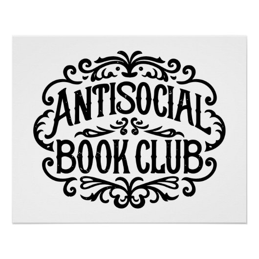 Antisociale boekenclub perfect poster (Voorkant)
