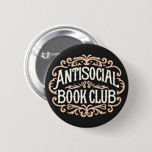 Antisociale boekenclub ronde button 5,7 cm (Voorkant /achterkant)