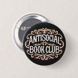 Antisociale boekenclub ronde button 5,7 cm
