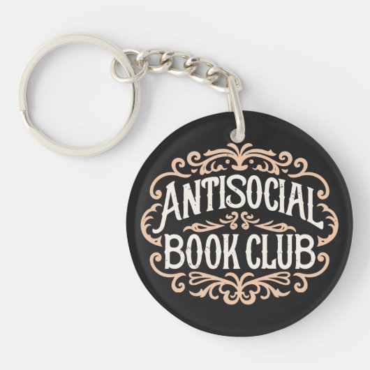 Antisociale boekenclub sleutelhanger (Voorkant)