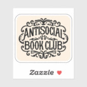 Antisociale boekenclub sticker (Vel)