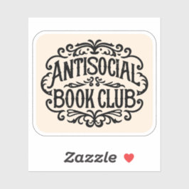 Antisociale boekenclub sticker