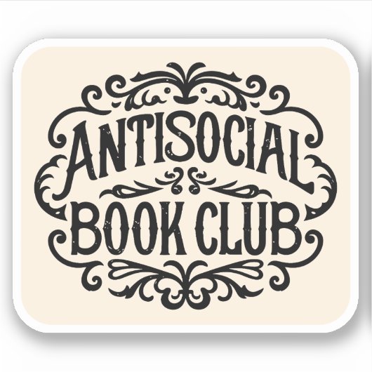 Antisociale boekenclub sticker (Voorkant)