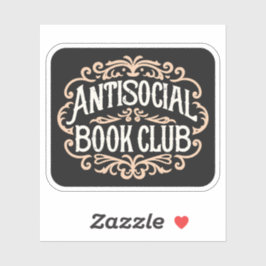 Antisociale boekenclub sticker