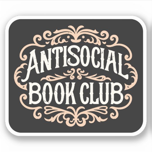 Antisociale boekenclub sticker (Voorkant)