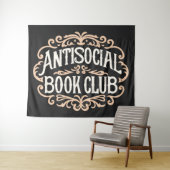 Antisociale boekenclub wandkleed (In Situ (horizontaal))