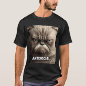 Antisociale bruinkat 1 t-shirt (Voorkant)