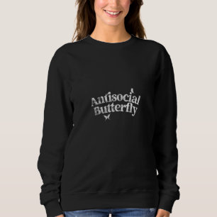 Antisociale Butterfly Funny Pun Introvert Retro Trui
