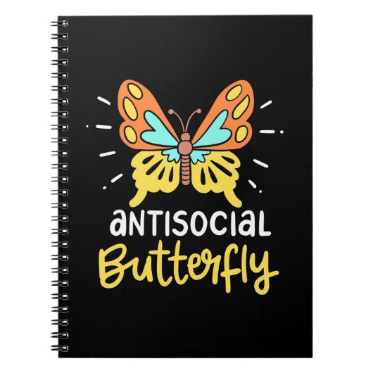 Antisociale Butterfly Notitieboek (Voorkant)