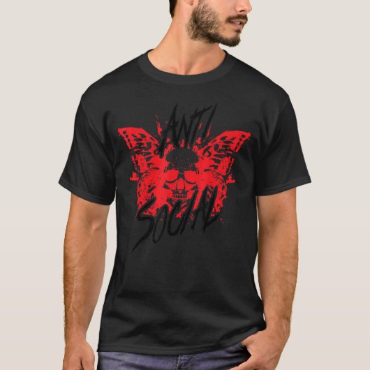Antisociale Butterfly voor Introvert. 2 T-shirt (Voorkant)