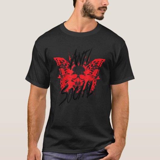 Antisociale Butterfly voor Introvert. 2 T-shirt (Voorkant)