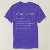 Antisociale definitie t-shirt (Design voorkant)