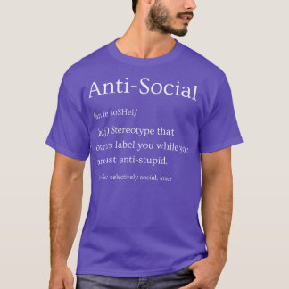 Antisociale definitie t-shirt