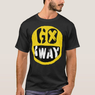 Antisociale Go Away Emoji Design Grappig Un Happy T-shirt