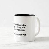 Antisociale groep tweekleurige koffiemok (Voorkant rechts)