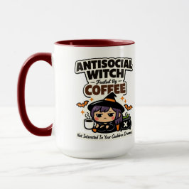 Antisociale Heks Gedreven Door Koffie Grote Hallow Mok