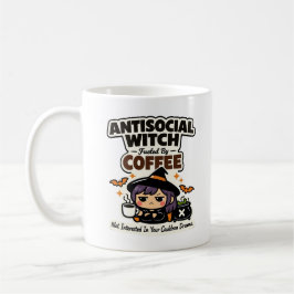 Antisociale Heks Gedreven Door Koffie Halloween Koffiemok