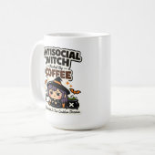 Antisociale Heks Koffie Halloween Mok (Voorkant links)