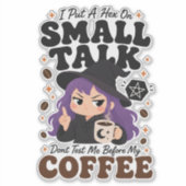Antisociale Heksen Halloween Sticker Cadeau (Voorkant)