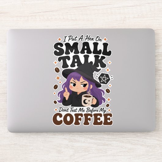 Antisociale Heksen Halloween Sticker Cadeau (Computer)