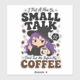 Antisociale Heksen Halloween Sticker Cadeau