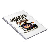 Antisociale Heksenkoffie Halloween Notitieboek (Rechterzijde)