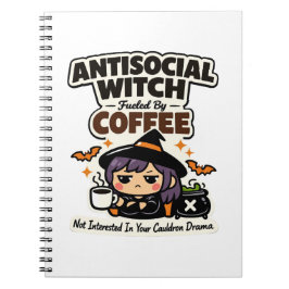 Antisociale Heksenkoffie Halloween Notitieboek
