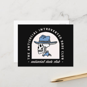 Antisociale introverte vader cowboy donker western feestdagenkaart