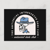 Antisociale introverte vader cowboy donker western feestdagenkaart (Voorkant)