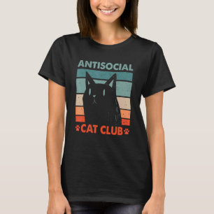 Antisociale Kat Club Introvert Kat Eenling Kitten T-shirt