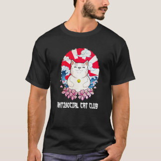 Antisociale Kat Club Introvert Kat Huiselijk Katje T-shirt