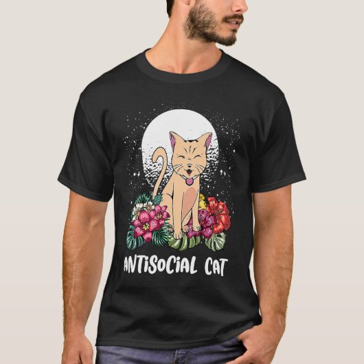 Antisociale Kat Kat Humor Kitten Introvert 1 T-shirt (Voorkant)