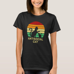Antisociale kat Kat Humor Kitten Introvert T-shirt