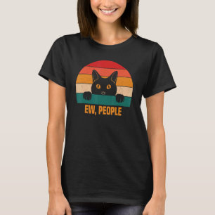 Antisociale nieuwe mensen kat haten mensen introve t-shirt