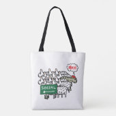 Antisociale schapen tote bag (Achterkant)
