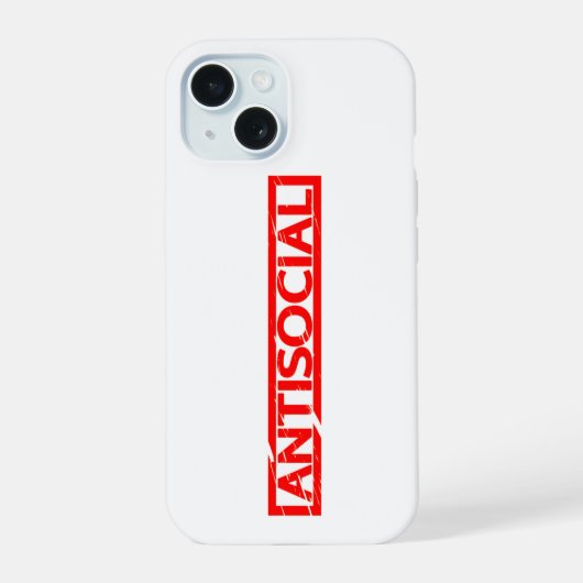 Antisociale Stamp iPhone 15 Case (Achterkant)