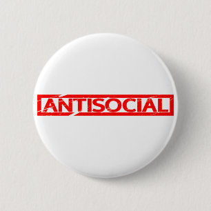 Antisociale Stamp Ronde Button 5,7 Cm